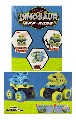 Auto Dinosaurio A Fricción 4x4 Truck Monster Rota 360 Modelo 4