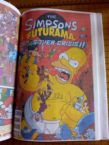 Imagen 2 de 6 de Simpson Futurama Crossover Español Pasta Dura Comic Libro