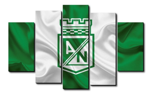 Cuadro Decorativo Modernos Atlético Nacional 5 Pz