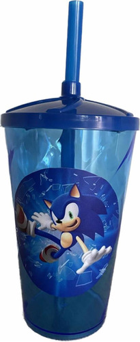 Vaso Con Tapa Y Sorbito Sonic