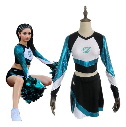 Playera Corta De Manga Larga Euphoria Cheerleader Uniform