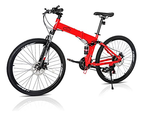 Bici Montaña Plegable 21v 26  Freno Disco Doble Ktaxon