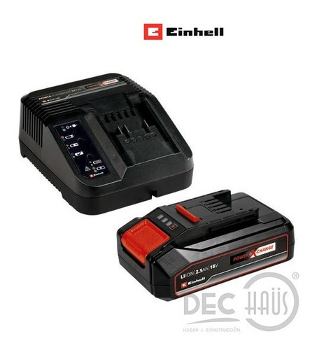 Batería 2.5 Ah 18v + Cargador Power X-change Einhell/dechaus