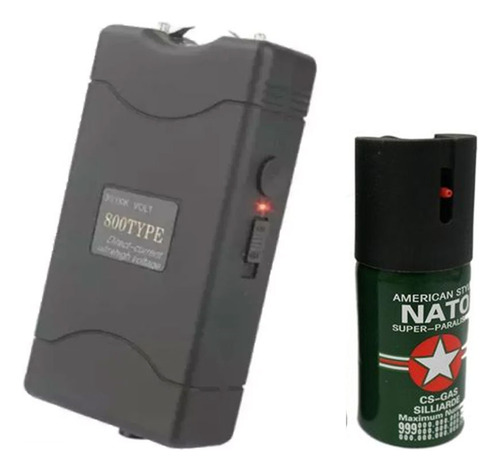 Lampara De Mano Antirrobo Toques T´ Aser Tactica Curva + Gas Pimienta 60ml