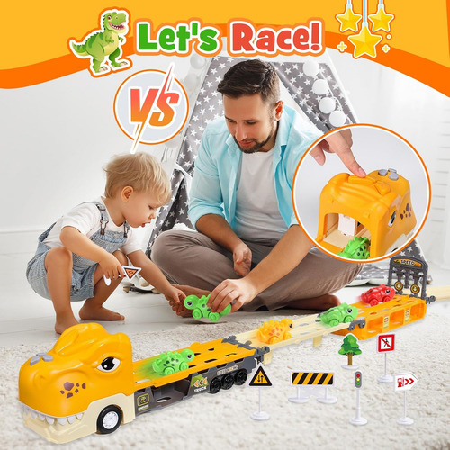 Carros Juguete Dinosaurio Transformer 7 En 1 Para Niños