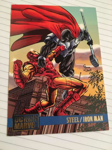 Tarjeta Dc Versus Marvel 1995 Steel / Iron Man Número 62