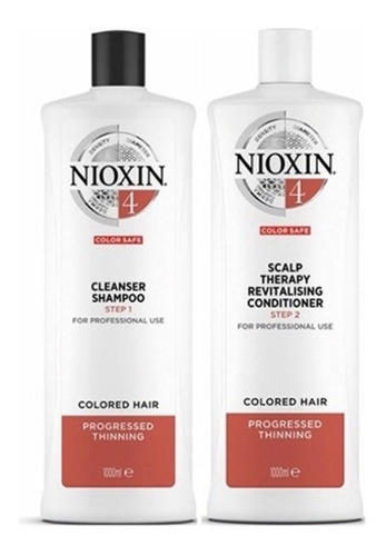  Nioxin 4 Duo Shampoo Y Acondicionador Sist 4  1 Litro C/u