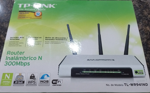 Router Tp Link 3 Antenas Inalámbrico 300 Mbps