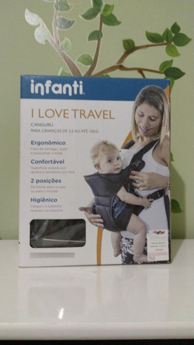 Mamãe Canguru Bebê Ergonômico I Love Travel - Infanti 