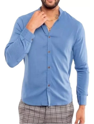 Camisa Para Hombre Cuello Neru - Mao - Chino | Algodon Lino