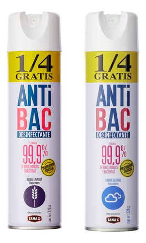 Desinfectate Antibac Super Pack 2un Lavanda Y Original Tanax