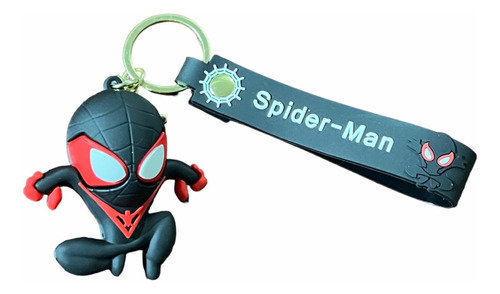 Llavero Spiderman Traje Negro Black Suit Miles Morales Marve