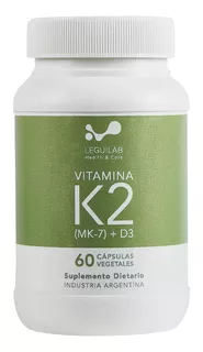 Vitamina K2 (mk7) + Vitamina D3 Leguilab X 60 Capsulas Sabor Neutro