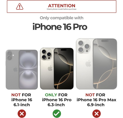 Capa Dexnor Para iPhone 16 Pro Com Capa De Câmera Deslizante