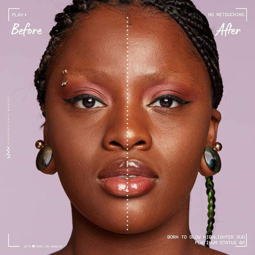 Nyx Professional Makeup Born To Glow Icy Highlighter Duo - E