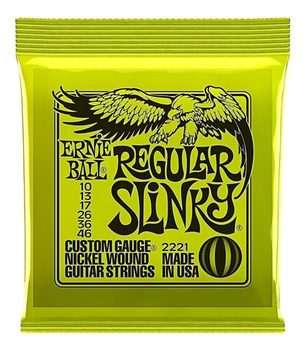 Encordoamento Guitarra Ernie Ball 010 046 2221 Super Slinky