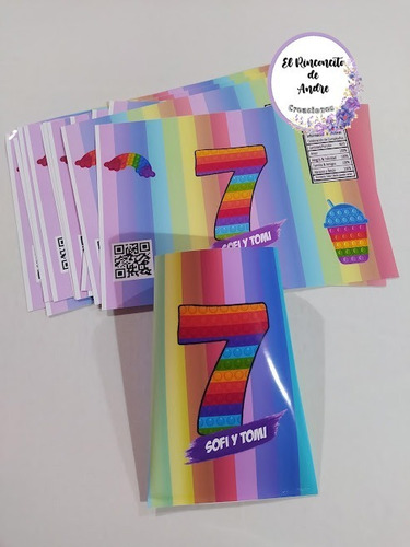 Chips Bags Pop It X10 Bolsa Golosinera Cumpleaños