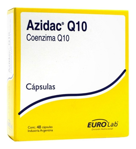 Suplemento en cápsulas Eurolab Azidac Q10 coenzima q10 en caja 48 un