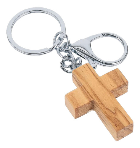 Llavero Con Forma De Cruz De Madera Para Colgar Regalos Reli