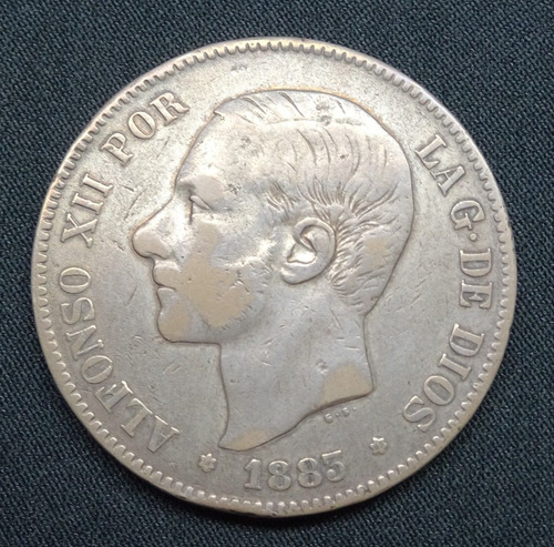 Imagen 1 de 2 de Moneda Coleccion Conmemorativa Alfonso Xii Año 1885