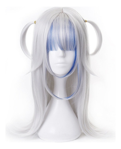 Hololive Gawr Gura Peluca Cosplay Pelo Largo 60cm