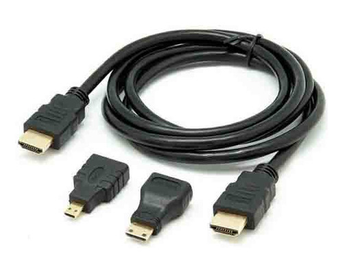 Cable Hdmi 3 In 1 Hdmi A Mini/micro Hdmi Full Hd 1080p 1.5mt