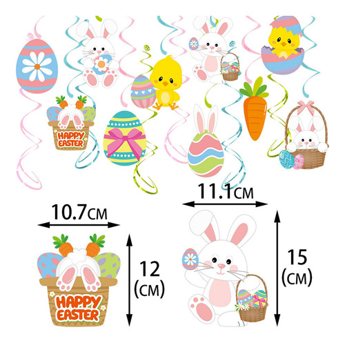 527 Pancarta De Feliz Pascua, Decoraciones Colgantes En