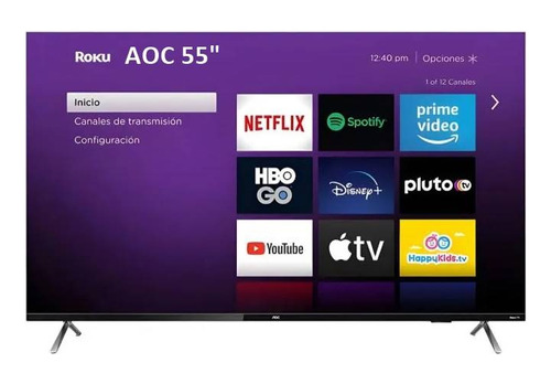 Televisor Aoc Led 55  Smart Tv Uhd 4k Roku 55u6125