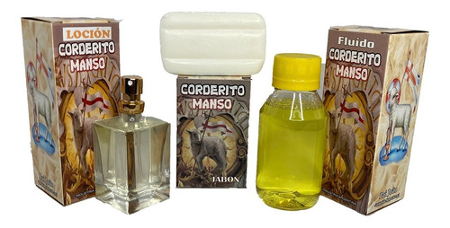 Combo Corderito Manso Fluido Jabon Locion Atomizador Paijoao