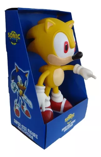 Boneco Sonic Amarelo Action Figure Personagem Articulado