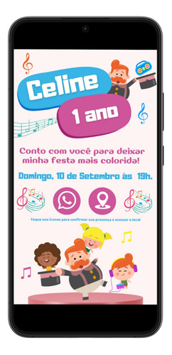 Convite Digital Interativo | Infantil | Mundo Bita Menina