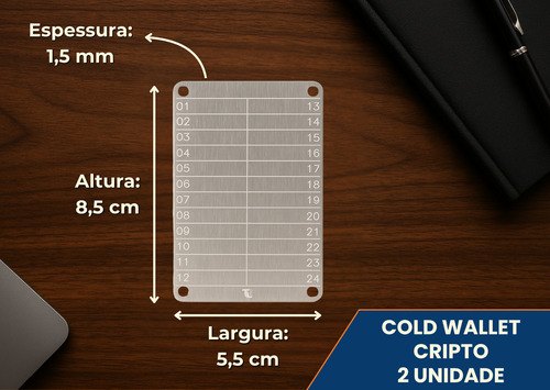 Kit 2 Un Cold Wallet Bitcoin Proteção Para Criptomoedas