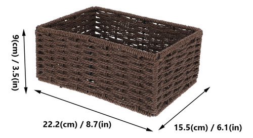 Cesta Decorativa Tejida, Lavabo De Almacenamiento De Sobreme