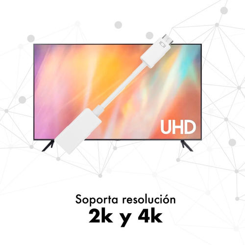 Imagen 7 de 10 de Adaptador Mini Dvi A Hdmi Compatible Macbook Black / White