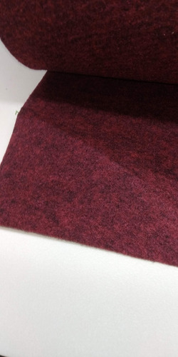 Alfombra Compactado Liso Tipo Tapizmel Roja Rojo X M2