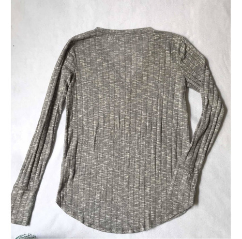 Abercrombie & Fitch Sueter Gris De Rayas Original (Usado)