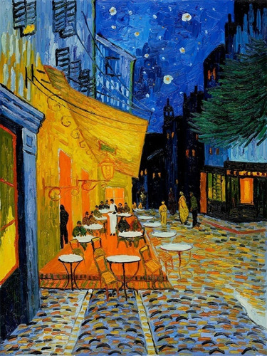 Lienzo Pinta Por Números Café Terraza Van Gogh Educar 