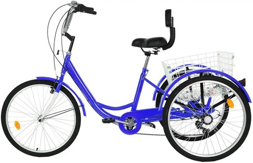 Triciclo Para Adultos De 24p 330lb Color Azul Ongmies 