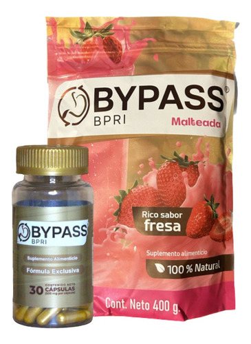 Bypass Bpri Kit Capsulas Y Malteada Apetito 100% Natural