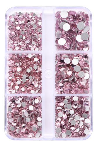 Rhinestones De Vidrio Ss6-ss20 Uñas, Caja 6 Compartimientos