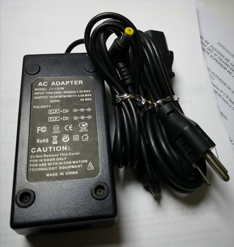 Power Supply Adapter Acdc 12v-24v 4.5a 5a 120w Cctv Y Tira L