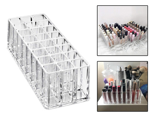Soporte Para Lápiz Labial De 24 Rejillas, Caja De