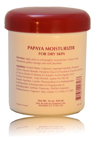 Dinur Cosmetics Papaya Hidratante 16oz 450ml