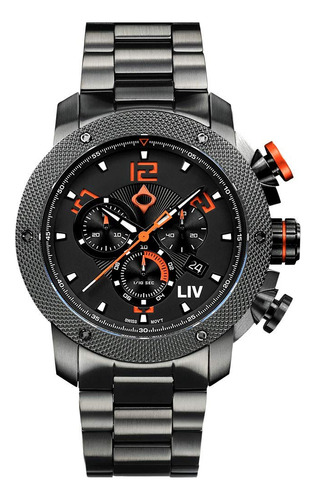 Liv Gx1 - Reloj Clasico Resistente Con Cronografo Suizo De 1