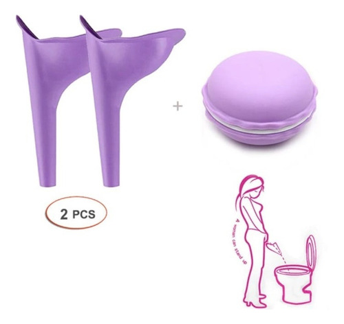 2 Dispositivos De Micción Femenina, Urinario + 1 Estuche