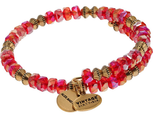 Alex And Ani Dazzle Wrap Brazalete Oro Rosa Talla Única