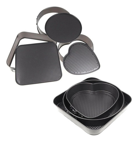 Set 3 Moldes Repostería Queque Tortas Antiadherente