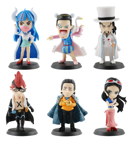 Figura One Piece Set X6 Robin Mr2 Rob Lucci Xdrake Crocodile