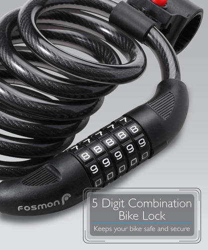 Cable De Bloqueo De Bicicleta (6 Pies), Código De Combinació
