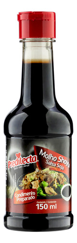 Molho shoyu Predilecta sem glúten em frasco 150 ml